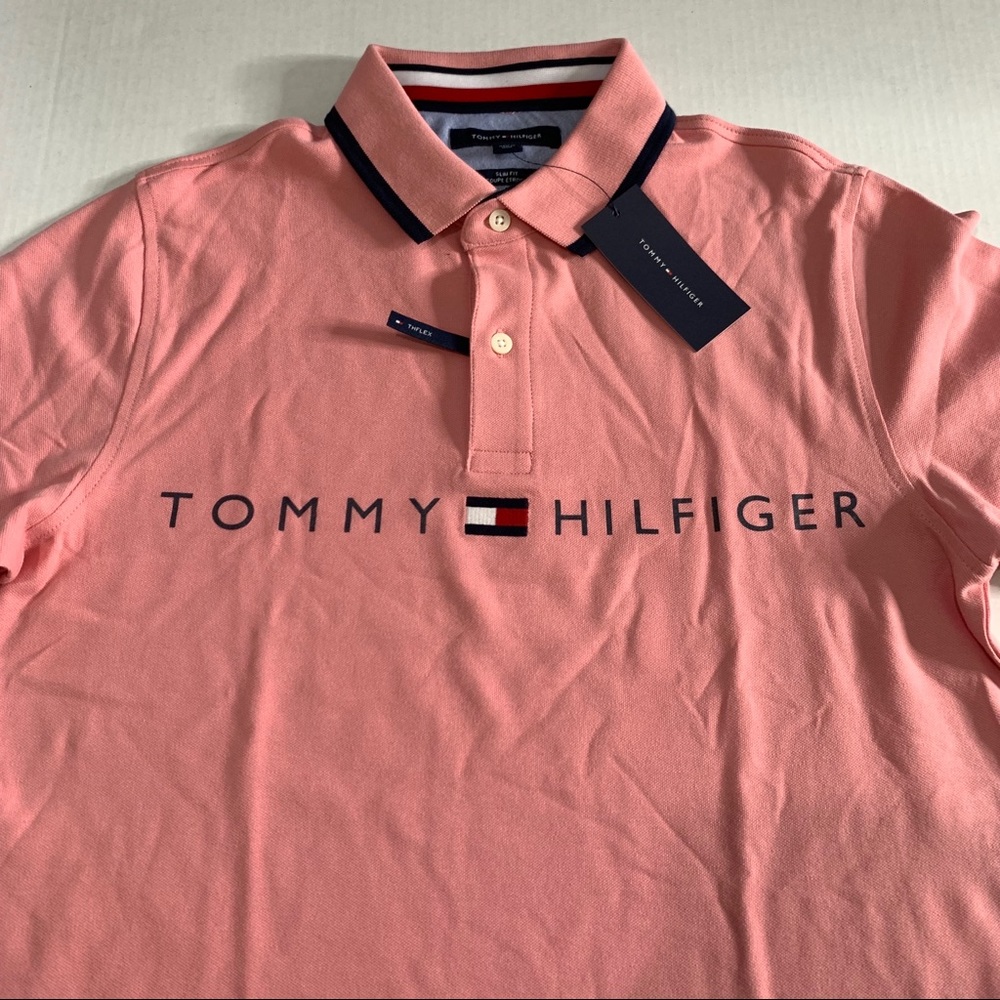 Tommy Hilfiger Pink Polo Shirt with Logo